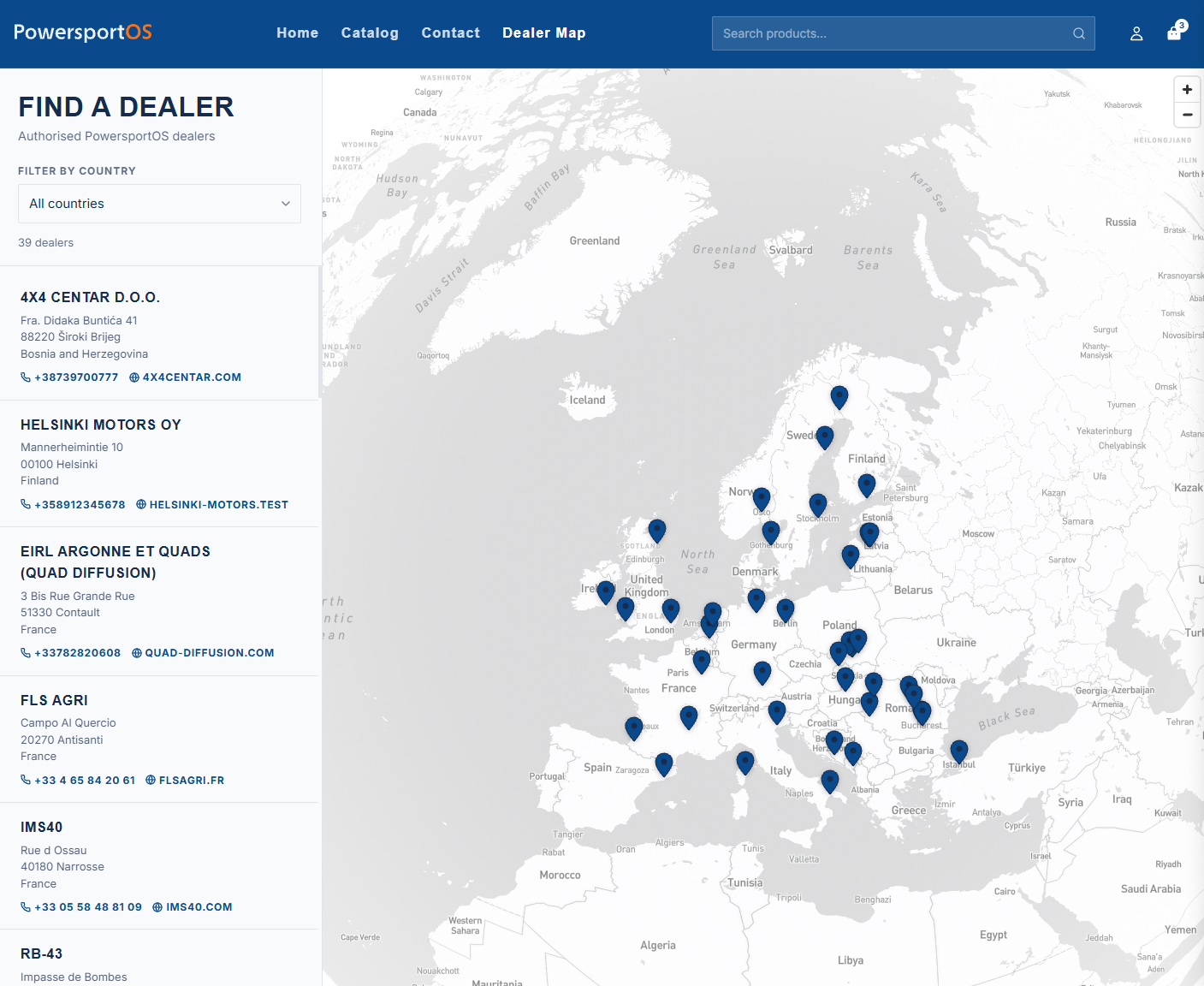 Dealer map
